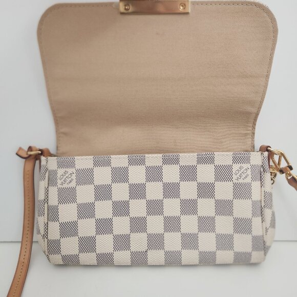 LOUIS VUITTON Favorite PM Crossbody Clutch Damier Azur White N41277 Dust Bag Box - Picture 5 of 15